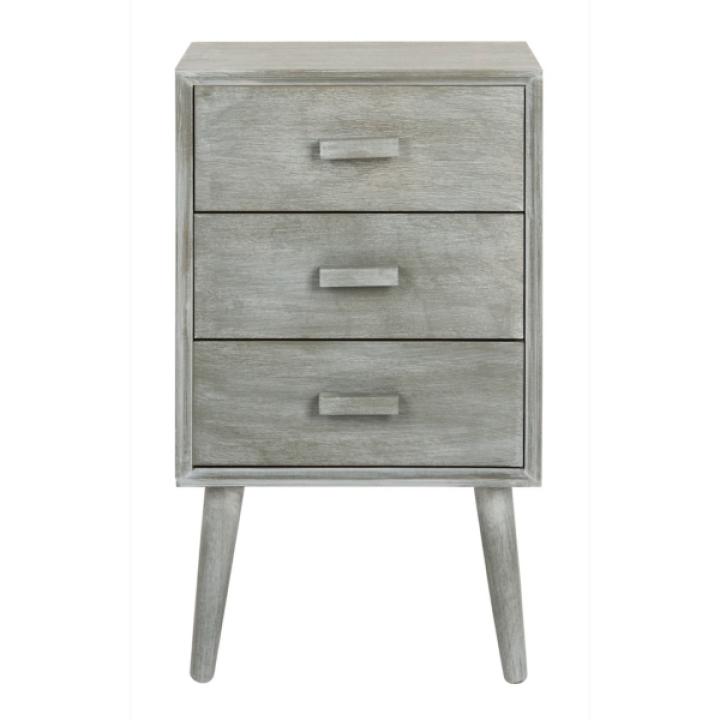 Gray Pine Rosetta Mid-Century Accent Table