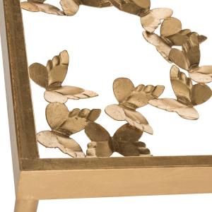 Gold Olivia Butterfly Metal Accent Table
