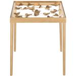 Gold Olivia Butterfly Metal Accent Table