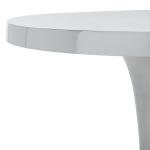 Silver Aluminum Round Gulia Accent Table