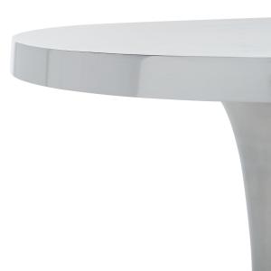 Silver Aluminum Round Gulia Accent Table
