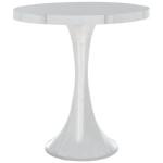 Silver Aluminum Round Gulia Accent Table