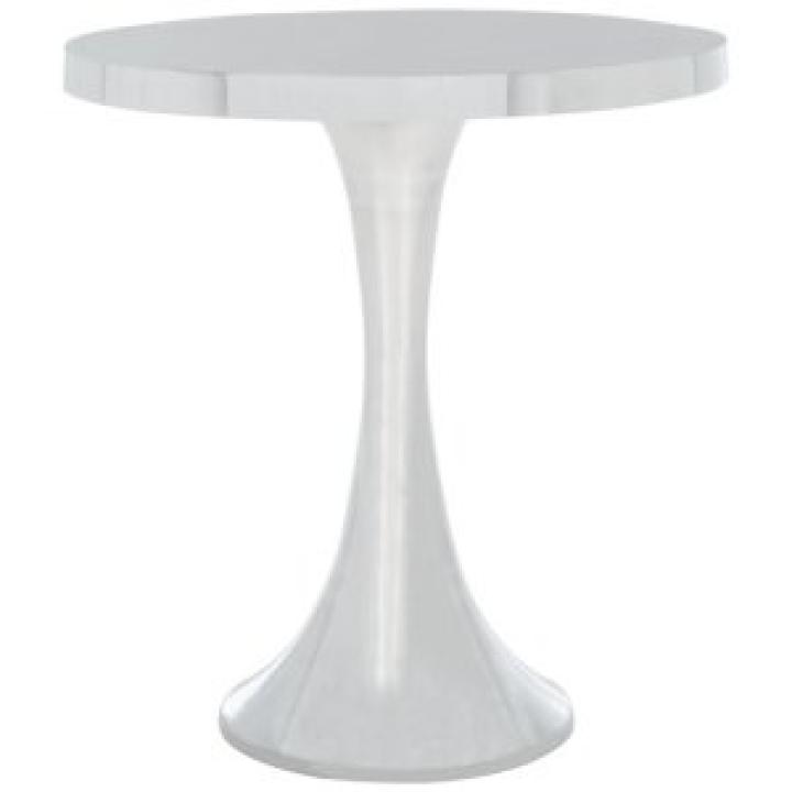 Silver Aluminum Round Gulia Accent Table