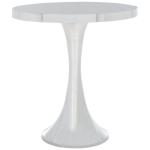Silver Aluminum Round Gulia Accent Table