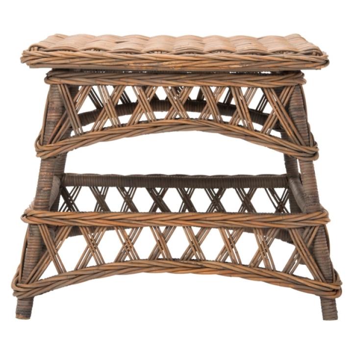 Brown Rattan Walda Accent Table