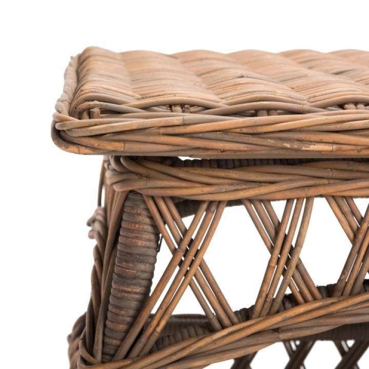 Brown Rattan Walda Accent Table