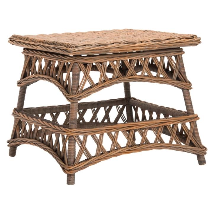 Brown Rattan Walda Accent Table