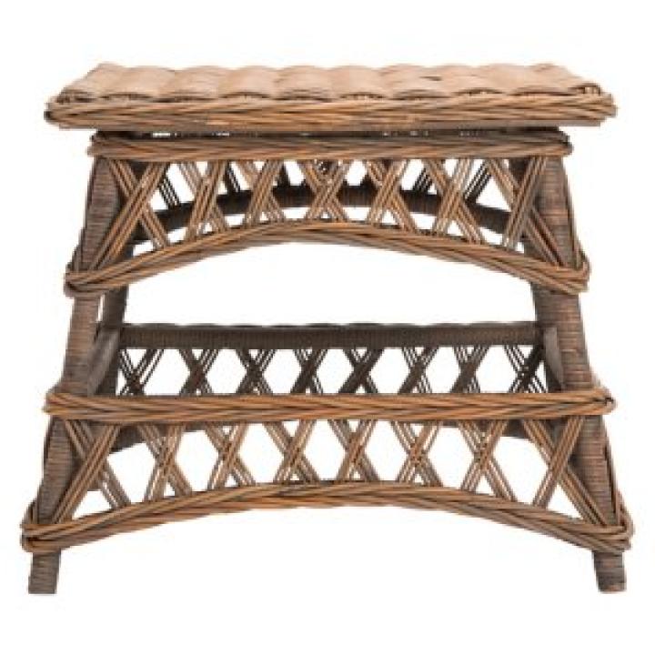 Brown Rattan Walda Accent Table