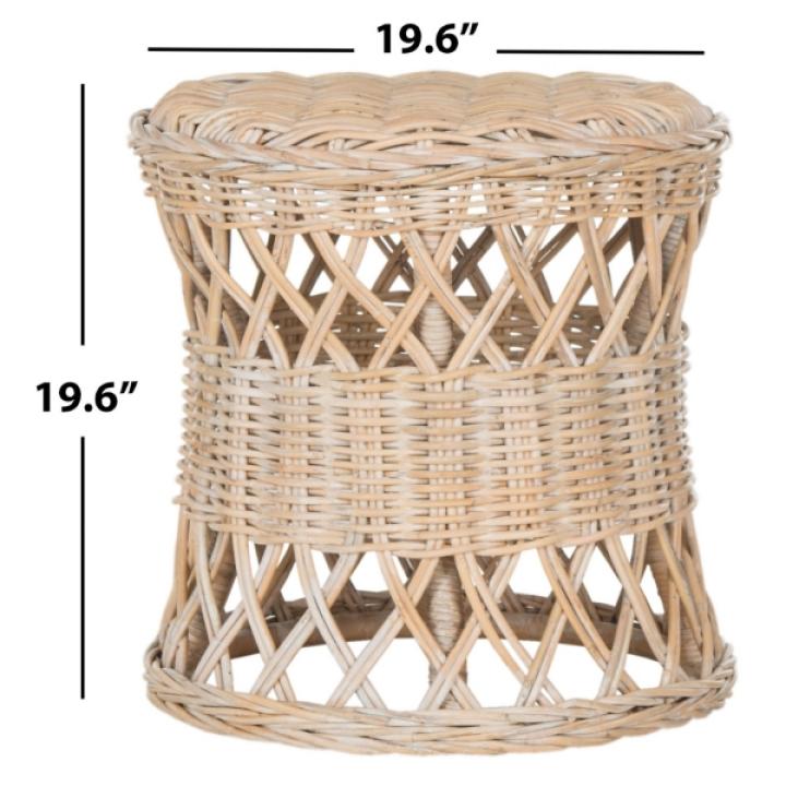 Natural Rattan Tessel Accent Table
