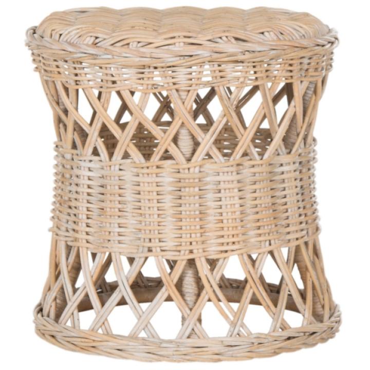 Natural Rattan Tessel Accent Table