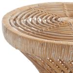 Natural Rattan Hourglass Accent Table