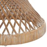 Natural Rattan Hourglass Accent Table