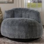 Heathered Blue Comfy Foam Lounge Chair