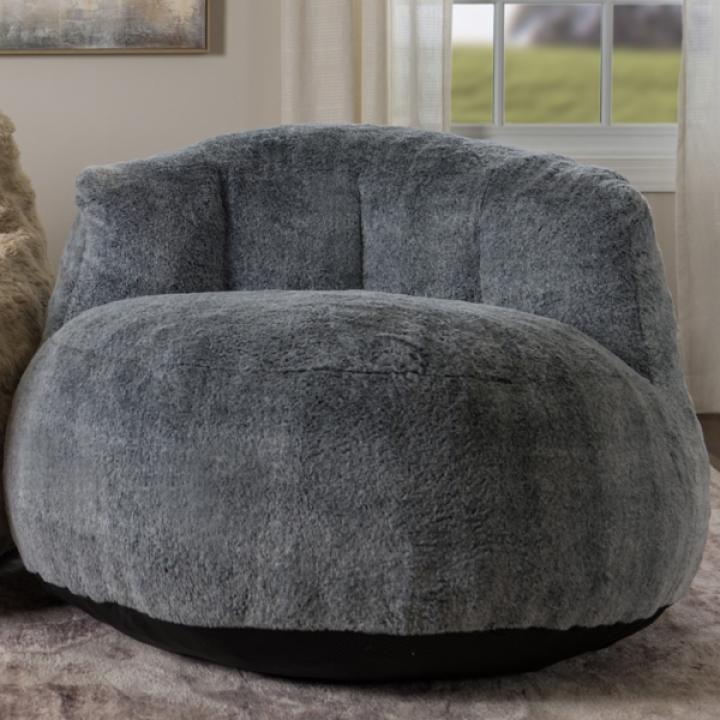 Heathered Blue Comfy Foam Lounge Chair