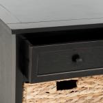 Distressed Black Suzelle Storage Bench