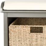 Gray Upholstered Jeanette Storage Bench