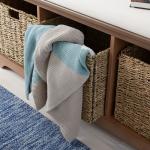 Graywash Upholstered Jeanette Storage Bench