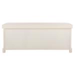 White Upholstered Jeanette Storage Bench