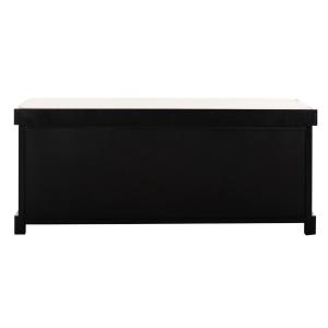 Black Upholstered Jeanette Storage Bench