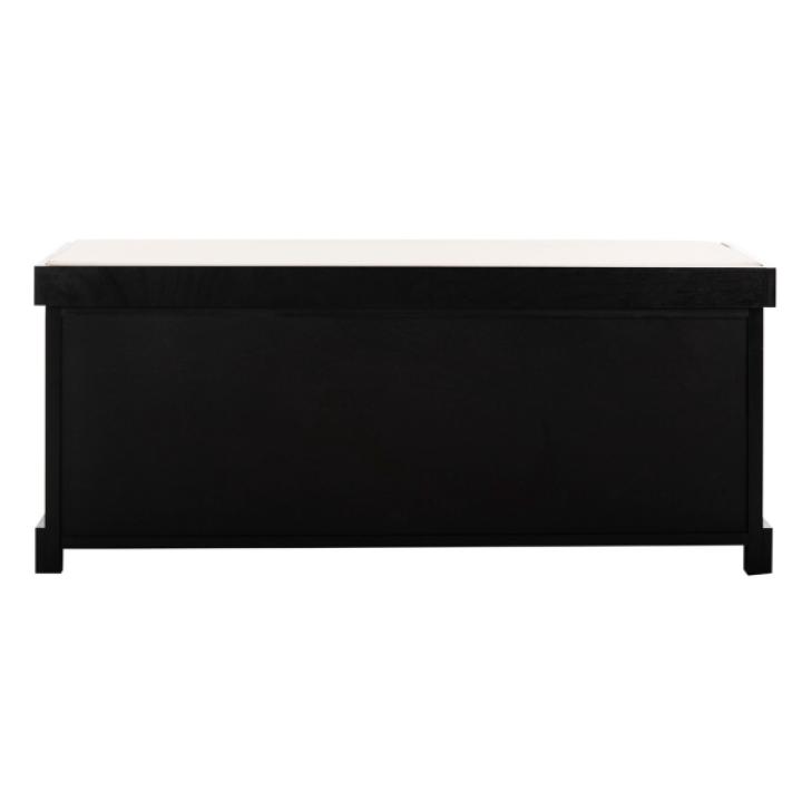 Black Upholstered Jeanette Storage Bench