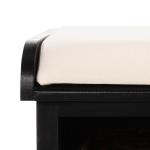 Black Upholstered Jeanette Storage Bench