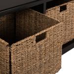 Black Upholstered Jeanette Storage Bench