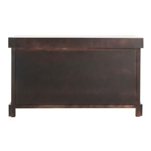 Dark Brown Upholstered Louella Storage Bench