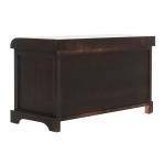 Dark Brown Upholstered Louella Storage Bench