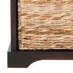 Dark Brown Upholstered Louella Storage Bench