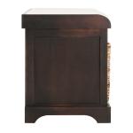Dark Brown Upholstered Louella Storage Bench