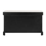 Black Upholstered Louella Storage Bench