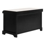 Black Upholstered Louella Storage Bench