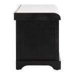 Black Upholstered Louella Storage Bench