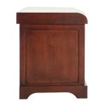 Cherry Upholstered Louella Storage Bench