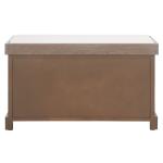 Whitewash Upholstered Louella Storage Bench