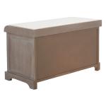 Whitewash Upholstered Louella Storage Bench