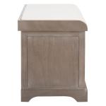 Whitewash Upholstered Louella Storage Bench