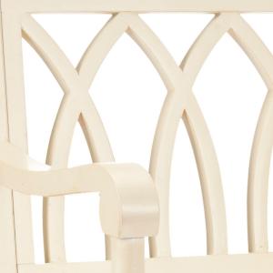 Off-White Wood Mandy Traditional Bench