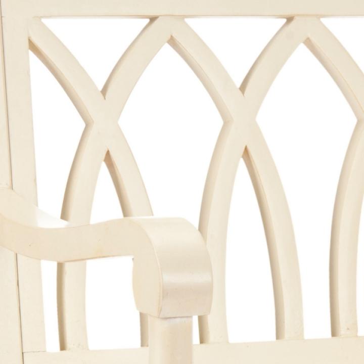 Off-White Wood Mandy Traditional Bench