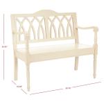 Off-White Wood Mandy Traditional Bench