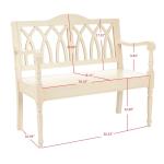 Off-White Wood Mandy Traditional Bench
