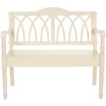 Off-White Wood Mandy Traditional Bench