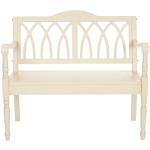 Off-White Wood Mandy Traditional Bench