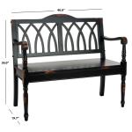 Antique Black Wood Mandy Traditional Bench