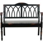 Antique Black Wood Mandy Traditional Bench