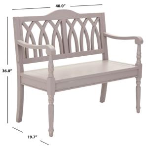 Mandy Quartz Gray Wooden Bench