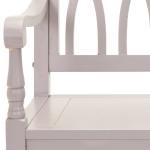 Mandy Quartz Gray Wooden Bench