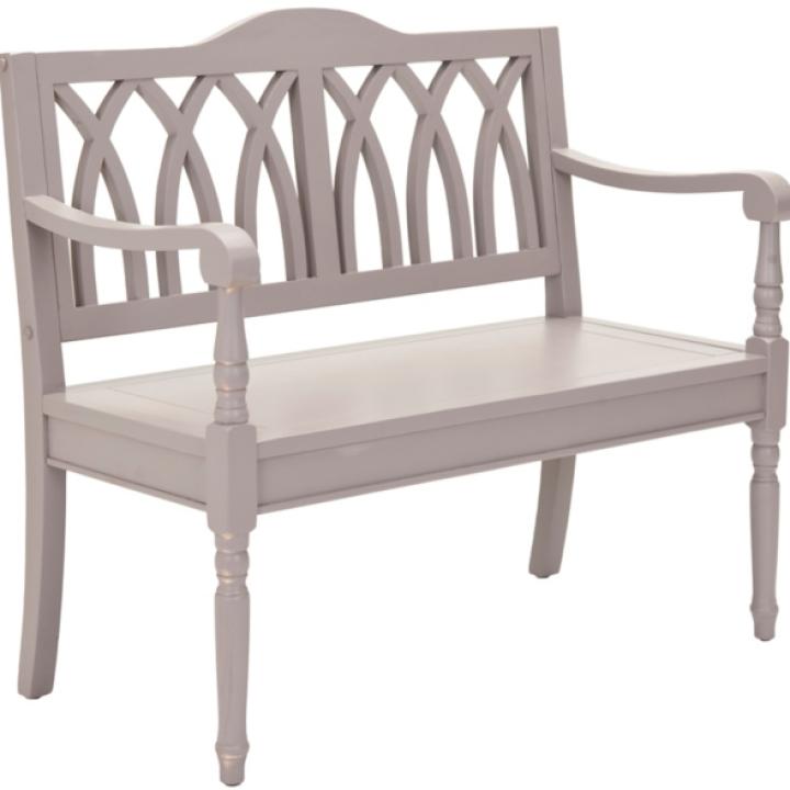 Mandy Quartz Gray Wooden Bench