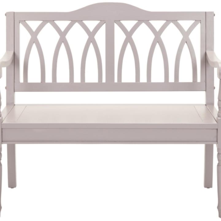 Mandy Quartz Gray Wooden Bench
