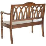 Dark Teak Wood Mandy Traditional Bench